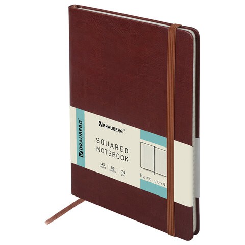 Блокнот А5 Brauberg Metropolis Special 80 листов, клетка 111578 цена за 2 шт , 